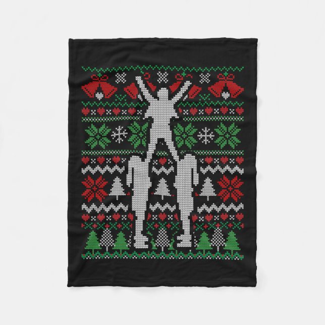 Christmas Cheer Cheerleader Gift  Fleece Blanket (Front)
