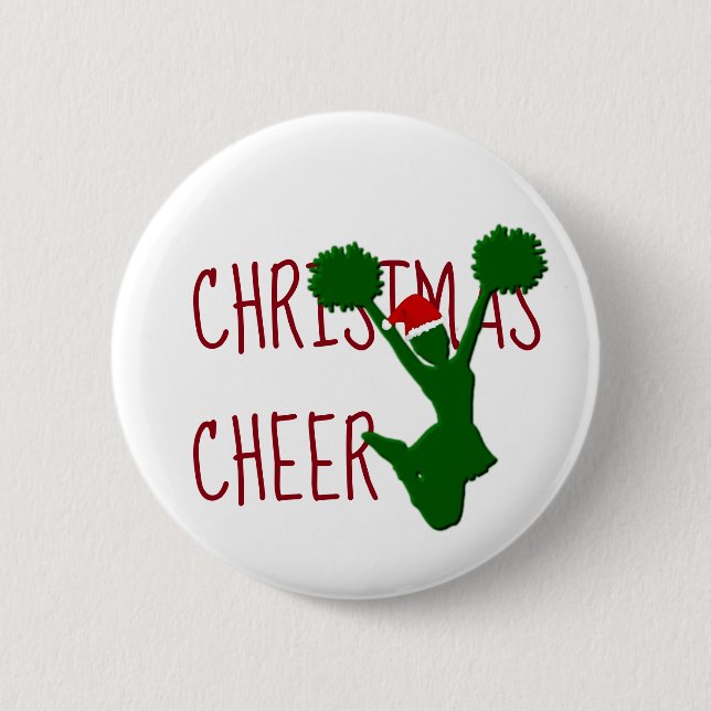 Christmas Cheer Cheerleader Holiday Spirit 6 Cm Round Badge (Front)