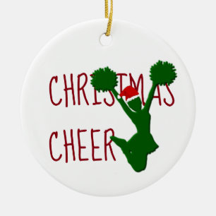 Christmas Cheer Cheerleader Holiday Spirit Ceramic Tree Decoration