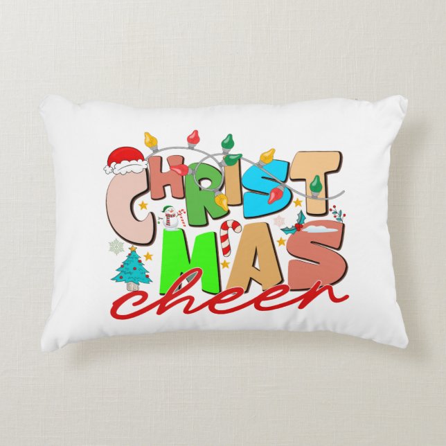 Christmas Cheer Decorative Cushion (Front)