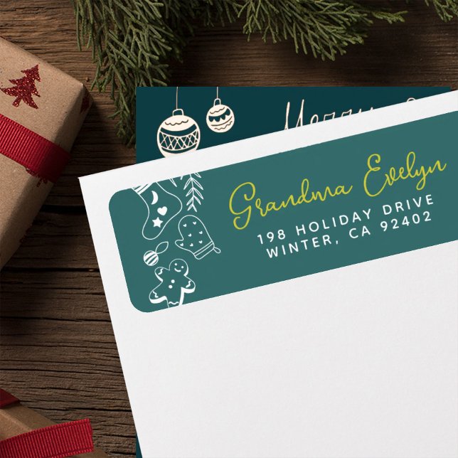Christmas Cheer Green Holiday Baking Address  (Creator Uploaded)