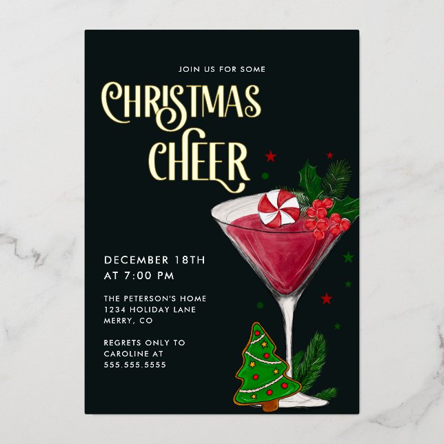 Christmas Cheer Holiday Party Real Gold (Front)