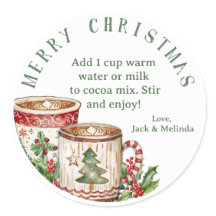 Christmas Cheer Hot Cocoa Mix Stickers