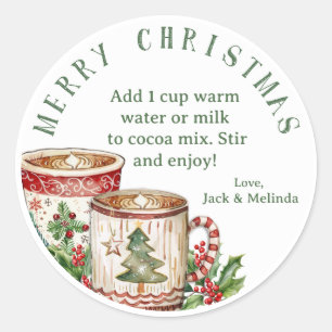 Christmas Cheer Hot Cocoa Mix Stickers