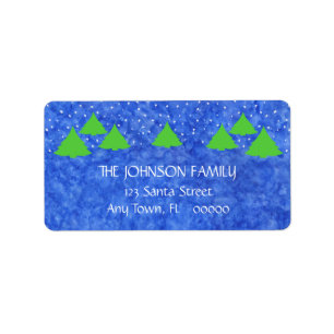 Christmas Cheer in Royal and Lime Green Label