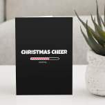 Christmas Cheer Loading Holiday Card<br><div class="desc">Sometimes it takes time to get into the festive spirit. Christmas Cheer loading is a candy-cane styled progress bar to let everyone know that you're working on it!</div>