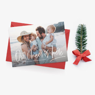 Christmas cheer one photo fun cute holiday card