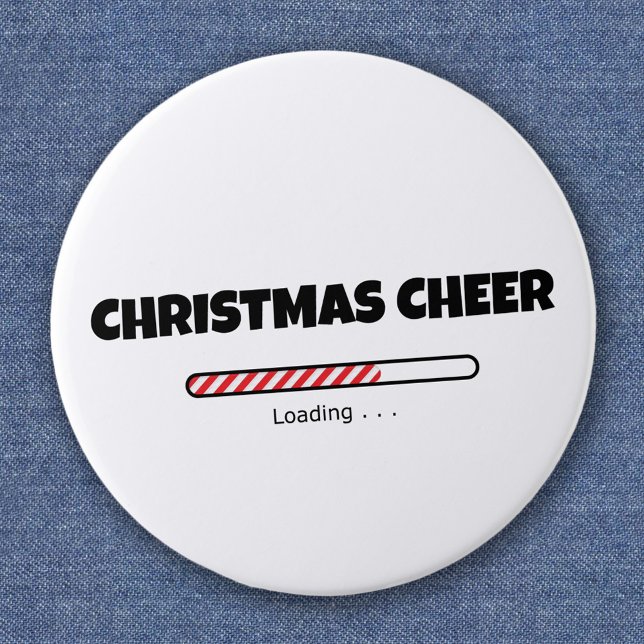 Christmas Cheer Progress Bar | Funny Xmas 6 Cm Round Badge (Creator Uploaded)