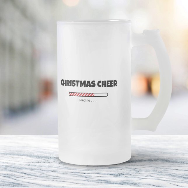 Christmas Cheer - Progress Bar - Loading Frosted Glass Beer Mug (Creator Uploaded)
