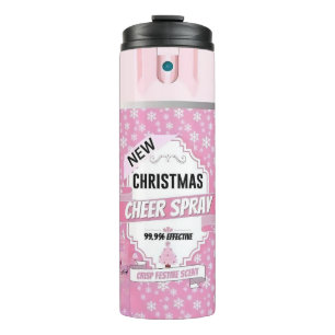 Christmas Cheer Spray - Pink Thermal Tumbler