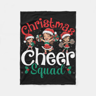 Christmas Cheer Squad Cheerleading Santa Cheerlead Fleece Blanket