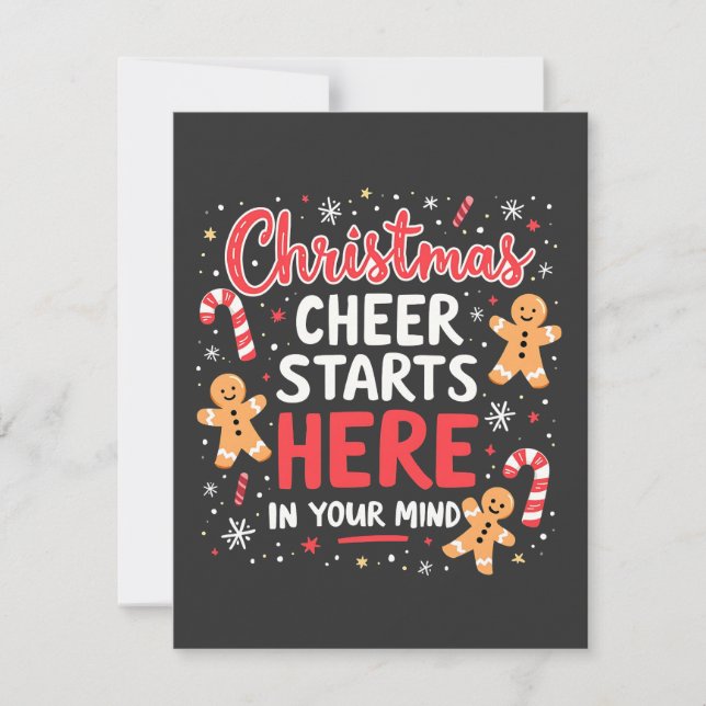 Christmas Cheer Starts Here Mental Health Awreness Save The Date (Front)