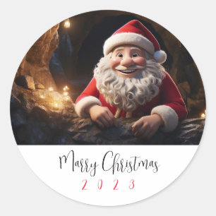 Christmas Cheer: Unwrap the Savings! 🎁 Festive  Classic Round Sticker