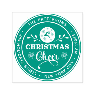 Christmas Cheer Winter Personal Return Address Self-inking Stamp