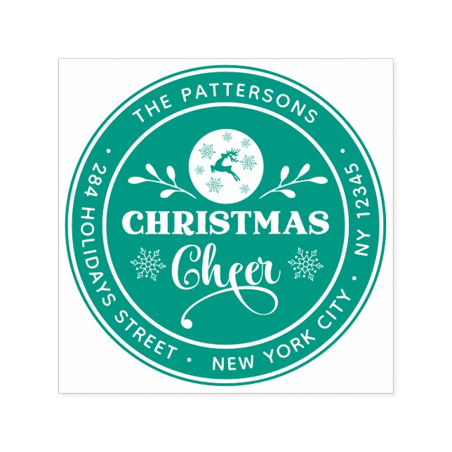 Christmas Cheer Winter Personal Return Address Self-inking Stamp (Design)