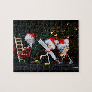 Christmas cheer with Fubby's handling the decorati Jigsaw Puzzle