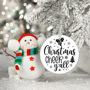 Christmas Cheer y'all  Ceramic Tree Decoration