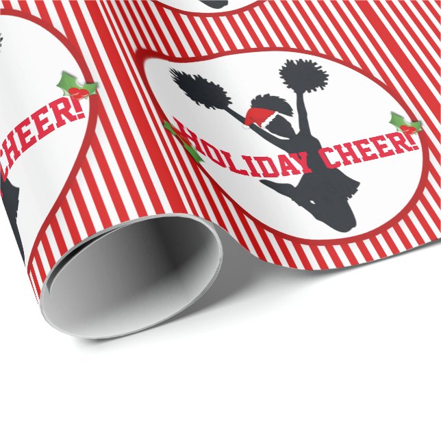 Christmas Cheerleading Holiday Cheer Wrapping Paper (Roll Corner)