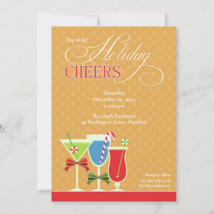 Christmas Cheers Holiday Cocktail Party Invitation