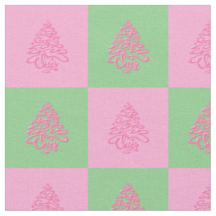 Christmas Cheers Tree-Pink and Green Fabric