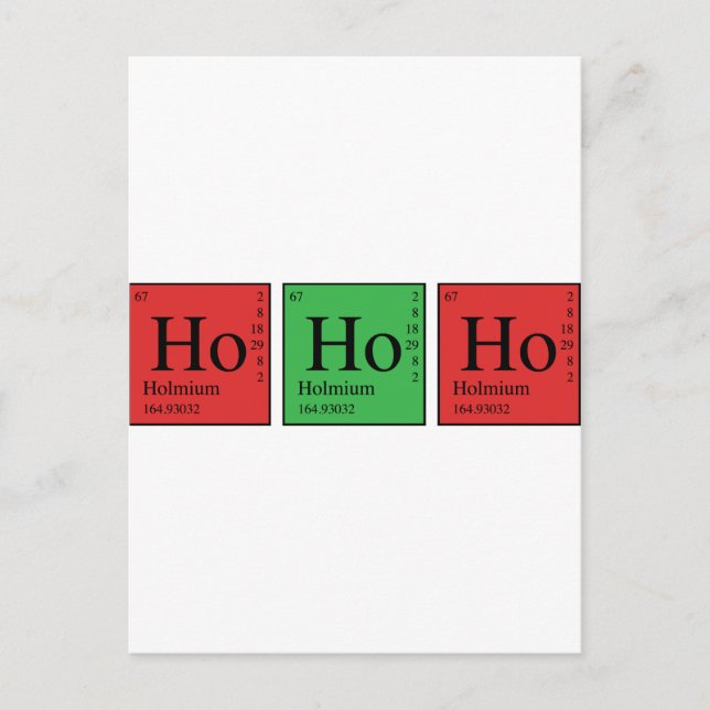 Christmas Chemistry Holiday Postcard (Front)