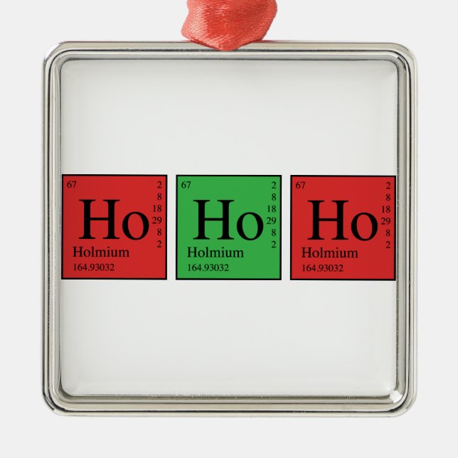 Christmas Chemistry Metal Tree Decoration (Front)