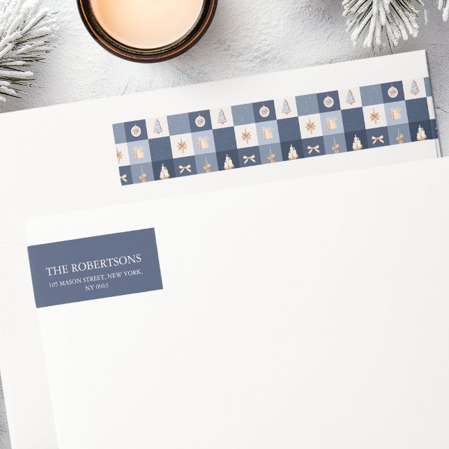 Christmas Chequered Address Label (Creator Uploaded)