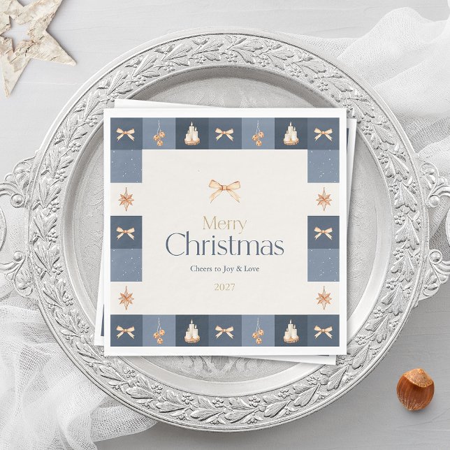Christmas Chequered Paper Napkin (Creator Uploaded)