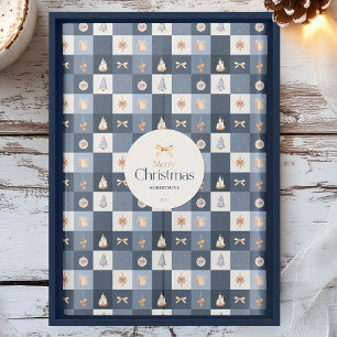 Christmas Chequered Pattern Tissue Paper