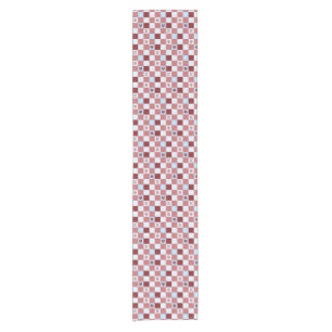 Christmas Chequered  Short Table Runner