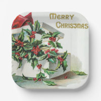 Christmas cherry vintage art with wishes