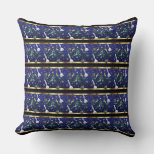 Christmas Chess Pieces - Snowflakes Xmas Tree Cushion