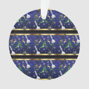 Christmas Chess Pieces - Snowflakes Xmas Tree Ornament