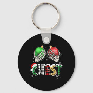 Christmas Chest Nuts Chestnuts Xmas Couple Matchin Key Ring