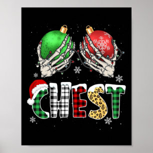 Christmas Chest Nuts Chestnuts Xmas Couple Matchin Poster