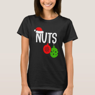 Christmas Chest Nuts Christmas Couple Mr and Mrs L T-Shirt