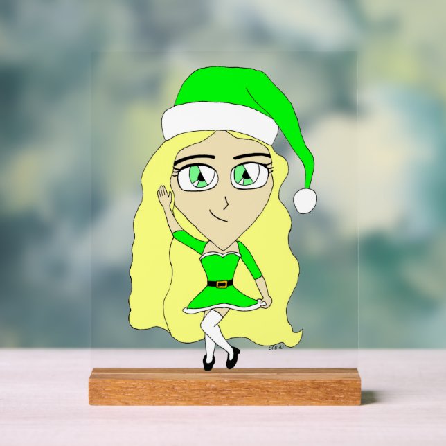 Christmas chibi  acrylic sign (Neutral)