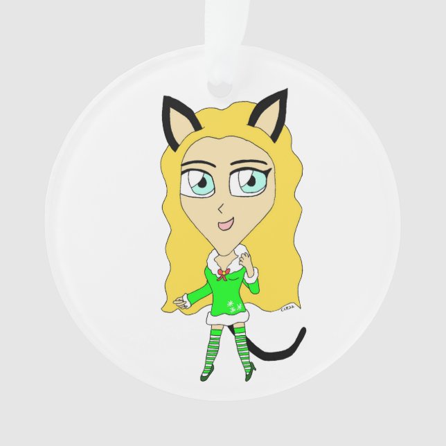 Christmas chibi    ornament (Front)