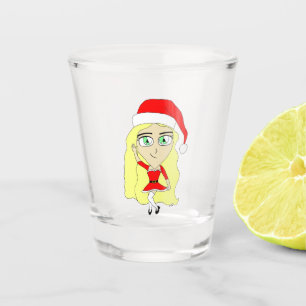 Christmas chibi shot glass