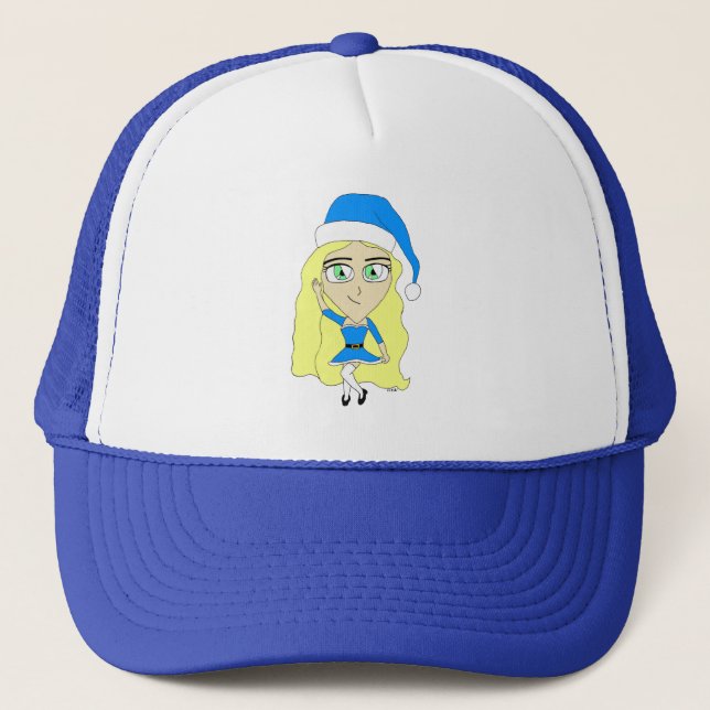Christmas chibi  trucker hat (Front)
