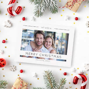 Christmas Chic Modern Typography Custom Photo