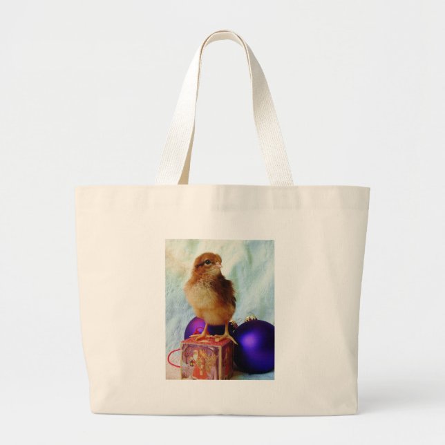 Christmas Chick 2 Large Tote Bag (Front)