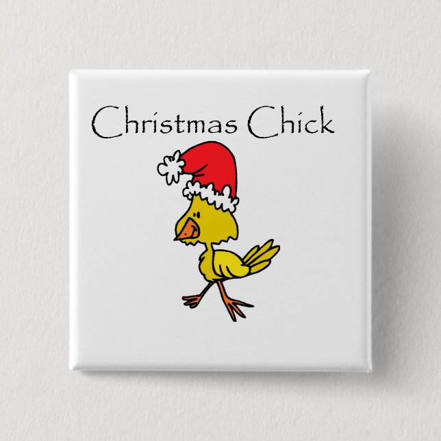 Christmas Chick Tshirts and Gifts 15 Cm Square Badge (Front)
