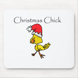 Christmas Chick Tshirts and Gifts Mouse Mat