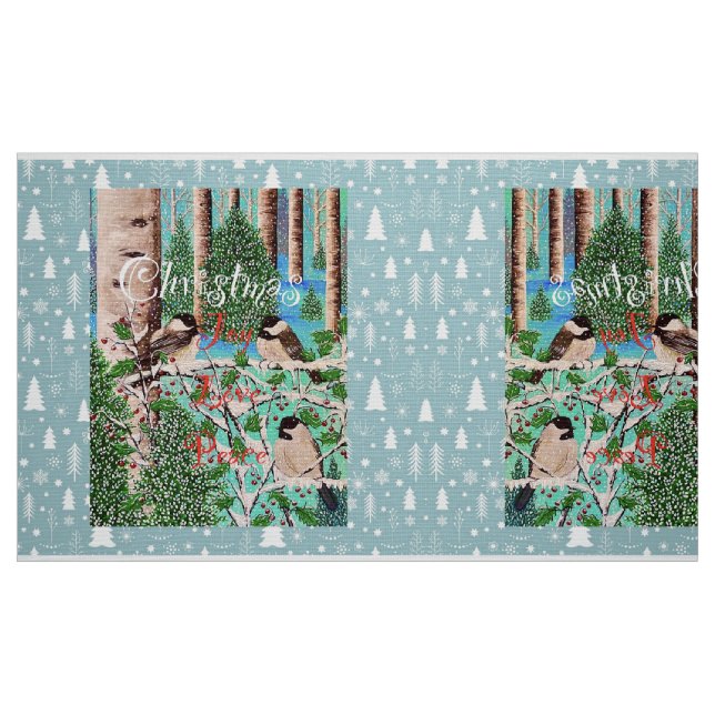 Christmas Chickadee Chatter Fabric 2 (Fat Quarter)