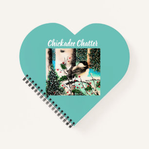 Christmas Chickadee Chatter Notepad Notebook