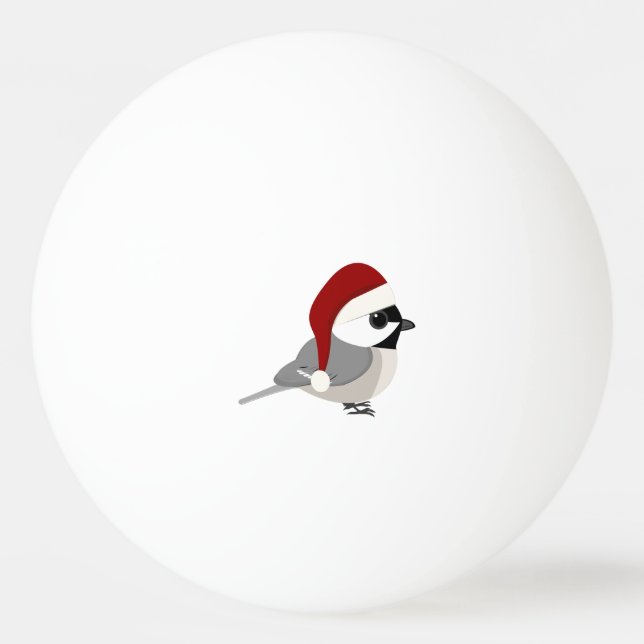 Christmas Chickadee Ping Pong Ball (Front)
