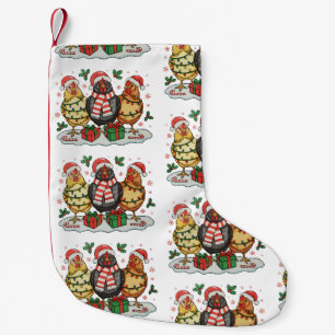 Christmas Chicken Farm Xmas Lights Family Holiday Small Christmas Stocking