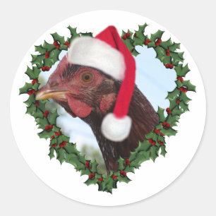 Christmas Chicken *  Rhode Island Red Classic Round Sticker