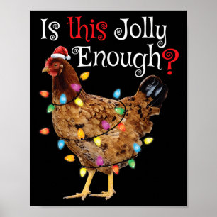 Christmas Chicken Shirt Women Men Kids Funny Santa Poster